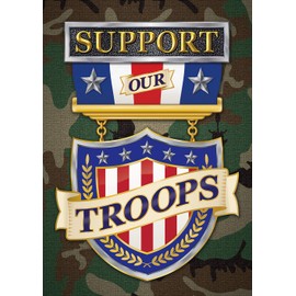 Toland Home Garden 1112388 Support Our Troops 12.5 x 18 Inch Decorative, Garden Flag (12.5" x 18")