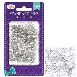 Sewing box 600pcs Dressmaker Tailor Straight Pins Sewing Dress Clothes Craft Hobbies, Stainless Steel, Silver, One Size