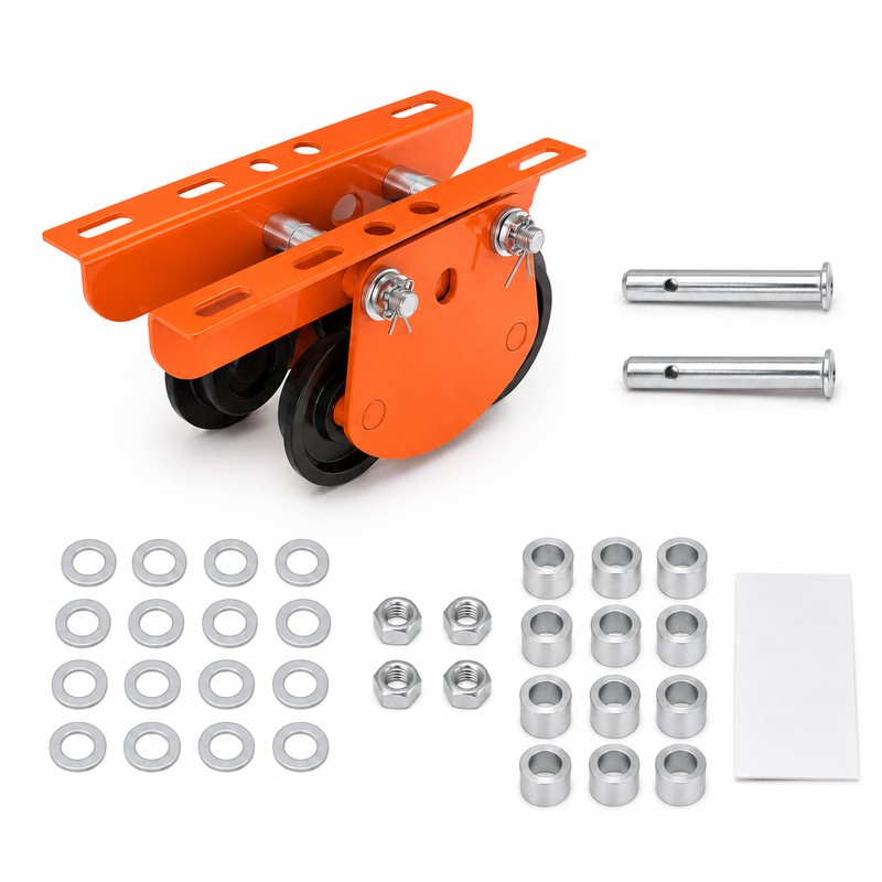 SucceBuy 0.5T/1T Manual Push Beam Trolley for Electric Hoists, Adjustable