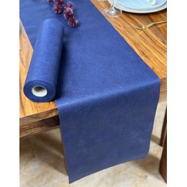 NATUARTE, Table Runner Dark Blue, Non-Woven Table Runner, Decorative Table Runner, 25 m x 30 cm, Table Decoration, Christening, Communion, Wedding, Birthdays, Table Runner Roll, Colour: Navy Blue