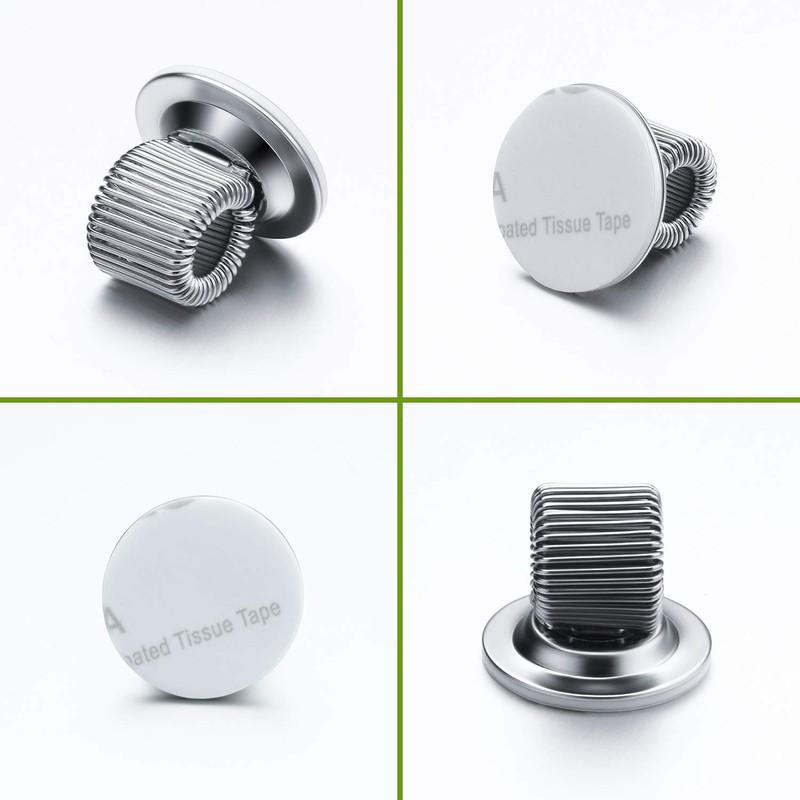 Outus 10 Pcs Silver Pen Holder Clips Manganese Steel Pen