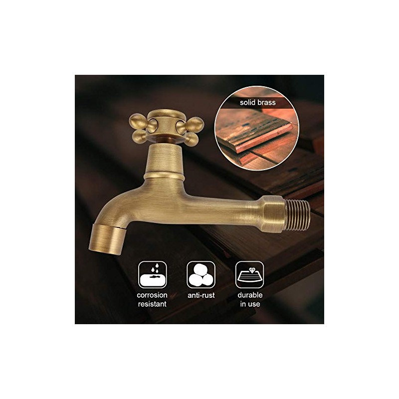 Water Faucet Long Faucet Antique Brass Single Cold Water Tap