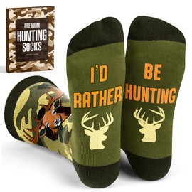 Hunting Gifts for Men, Christmas Presents for Hunters, Deer & Duck Hunting Gear, Comfortable and Funny Socks, Perfect Stocking Stuffers & Mens Present