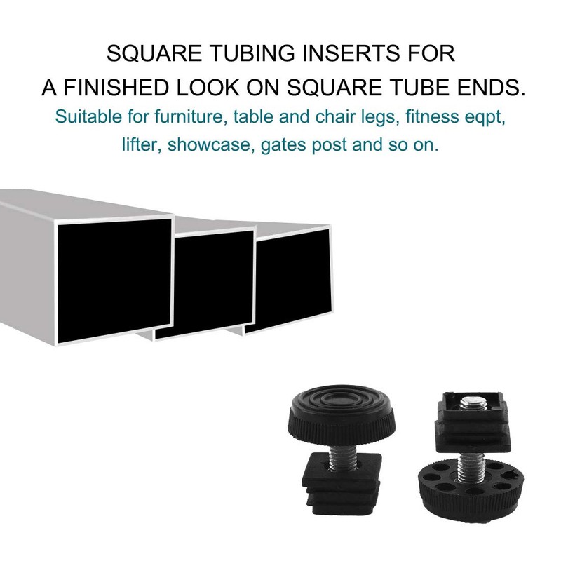 sourcing map Adjustable Leveling Feet 20 x 20mm Square Insert