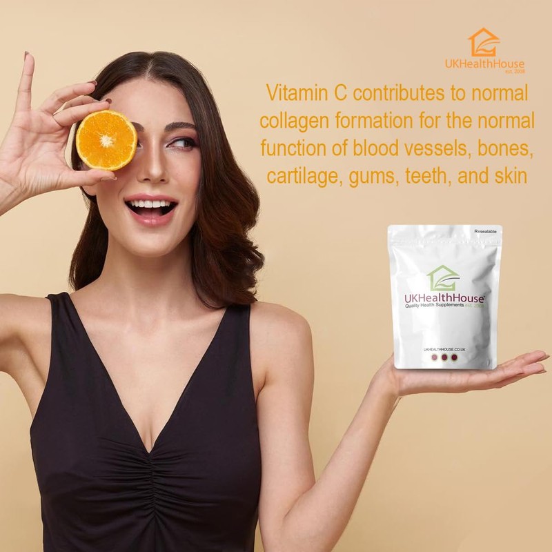 UKHealthHouse Vitamin C 1000mg – High Strength Vitamin C Capsules