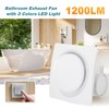 yanliangvich Bathroom Exhaust Fan with Light, 8 Inch Exhaust Fan