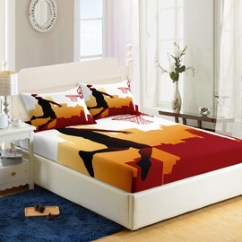 AILONEN Basketball Fitted Sheet for Teenage Boys Bedroom, Sports Theme Bed Sheets Full Size,Superior Slam Dunk Print Sheet Set for Cool Kids Bed,Bedding Decor Set,Microfiber Fabric,3Pcs