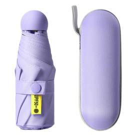Sertay Pocket Umbrella, Sun Protection Umbrella, Foldable Mini Umbrella, Portable Pocket Umbrella, Female, Compact Umbrella, Mini Pocket Umbrella, Can Be Windproof, Rainproof, UV-Resistant, purple
