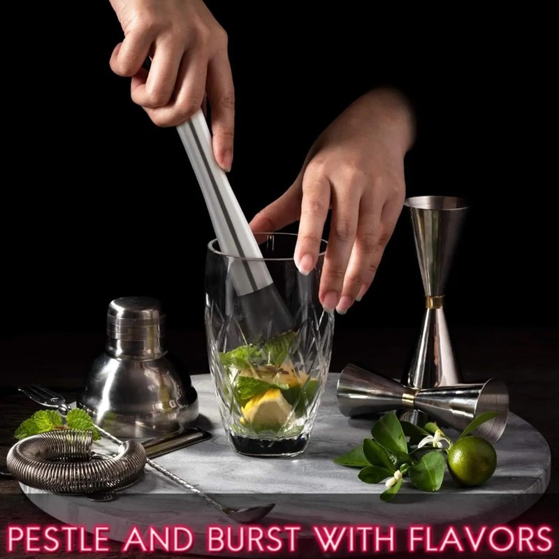 25 cm Cocktail Muddler, Cocktail Accessories, Ice Crusher, Stainless Steel