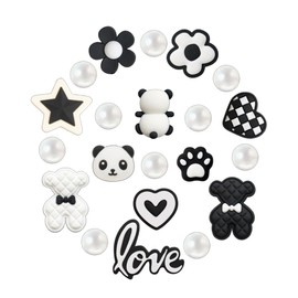 COYWX Cute Shoe Charms for Women Lovely Panda Bear Pearl Charms for Girls
