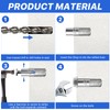 Elesunory 60 Pcs 1/4" 5/16" 3/8" 1/2" Concrete Anchors, Zinc-Plated
