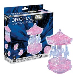 BePuzzled | Deluxe Carousel, Original 3D Crystal Puzzle, Ages 12 and Up