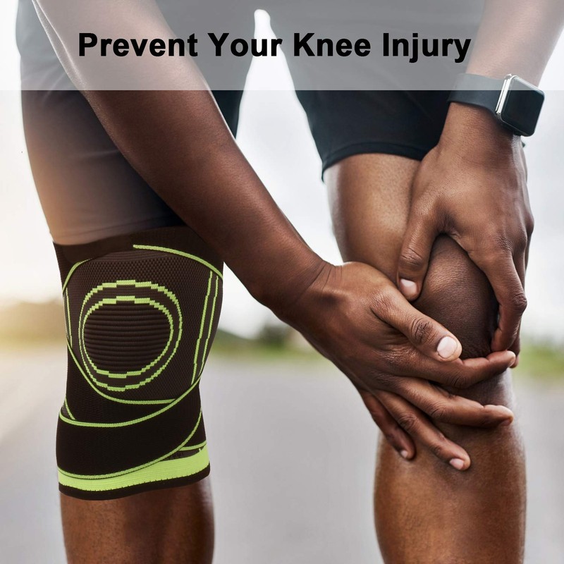Knee Supports 2 Pack Knee Brace with Adjustable Strap Compression