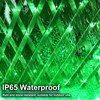 YAOZHOU Solar Christmas Net Lights Outdoor Waterproof,Green 264Led 9.9Ft*6.6Ft Mesh