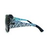 SA106 Womens Rhinestone Oversized Rectangular Butterfly Thick Fashion Sunglasses Blue