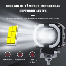 2pcs Faros Auxiliares Lupa Led 160w Para Auto Moto Luz Azul