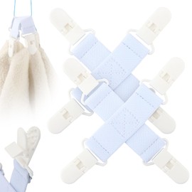 2-Piece Bed Sheet Detangler Clips – Stop Laundry Tangles & Twists, Cut Down Wrinkles, for Busy Households, Save Time on Folding – Enjoy Neat, Wrinkle-Free Sheets