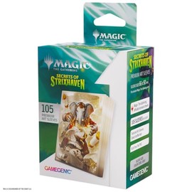 Gamegenic – MTG – Secrets of Strixhaven Premium Art Sleeves: Quintorius, History Chaser – Accessorio da Gioco – Custodie Stampate a Colori – Finitura Testurizzata – Multilingue