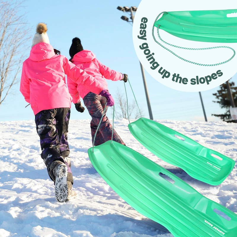 Slippery Racer Downhill Xtreme Flexible Adults and Kids Plastic Toboggan