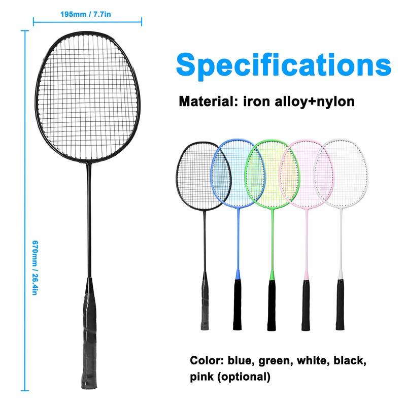 Training Badminton Racket Physical Education Exercise Sports Equipment Iron Alloy