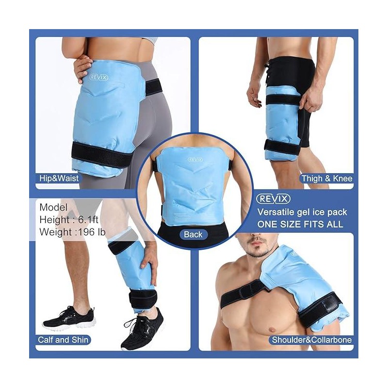 REVIX Multipurpose Reusable Hip Ice Pack, Cooling Gel Cold Wrap