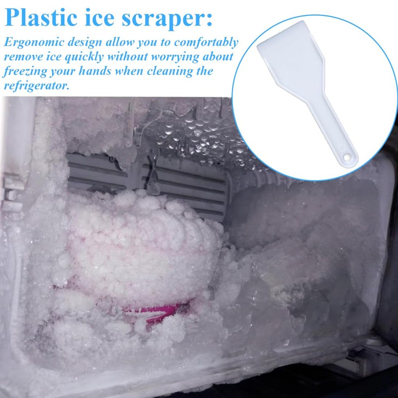 AFCJLTO Freezer Set - 2 Plastic Ice Scraper Cleaning Tools