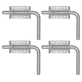 Buyers Products B2595 Spring Latch Assembly, 4 Pack, 1/2" Spring Loaded Latch Pin Without Keeper, Zinc Plated Latch for Gate Latch, Utility Latch, Trailer Latch, Cage Latch
