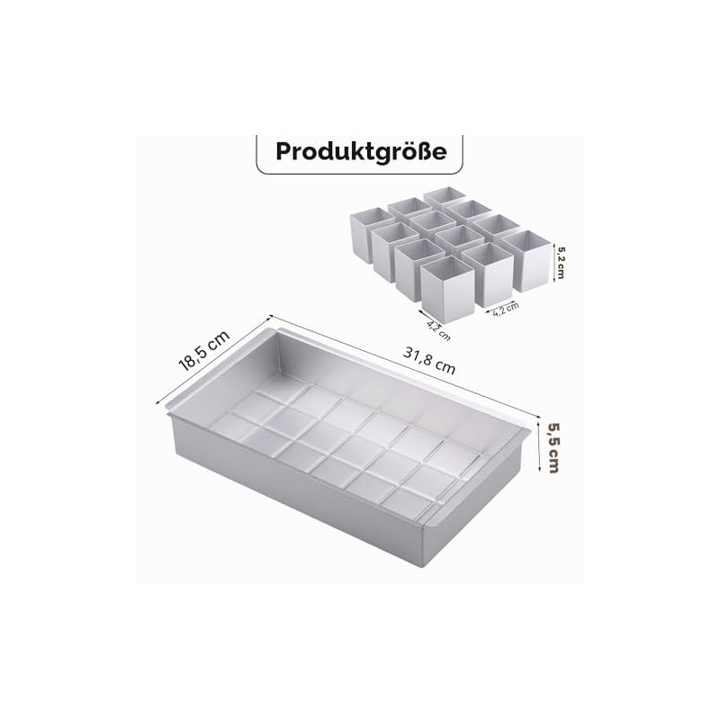Aluminium Cake Mould, Numbers, Rectangular, 31 x 18 x 5