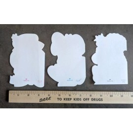 THREE Retro Vintage Valentine's Day Cards from 1972 3.5" x 5.5" Unused Animals