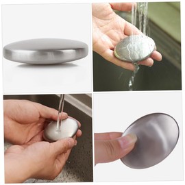 FELTECHELECTR Portable Stainless Steel Soap Odor Absorber Soap Bar Odor Removing for Hands Dishwasher Safe for Home