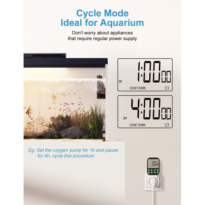 Digital Timer Socket with Countdown and Loop Mode, Maxcio Programmable