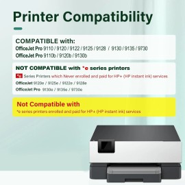 FADSOON® 936 Ink 4-PK Compatible for OfficeJet Pro 9125e 9730e 9135e BK/C/M/Y