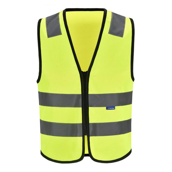 4c Adult High Visibility Hi Viz Vest Waistcoat Workmans Safety hi vis vest (L, YELLOW)