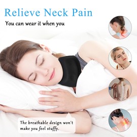 Monemey Soft Neck Brace Human Neck Support with 5 Lids for Neck Pain and Support, Anti Snoring Cervical Collar, Neck Brace Made of Soft Foam to Relieve the Cervical Spine