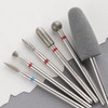 6pcs/set Diamond Sand Nail File Drill Cuticle Polishing Bit Nail