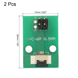MECCANIXITY 2pcs FFC FPC Connector Board 4 Pin 0.5mm Socket to 2.54mm Double Row Male Pin Header Strip Adapter, PCB Converter Board for LCD TVs/Digital Cameras/Laptops