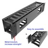 QiaoYoubang 2U Disassembled Plastic Horizontal Rack Mount Cable Management Organizer