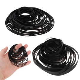 100 Pcs Recorder Rubber Belts 40-135mm Arcade Belt Cassette Tape Recorder Flat Cassette Tape Machine Rubber Belts, 50 Pcs 1mm Width and 50 Pcs 4mm Width, Cassette Recorder Repair Rubber Belts