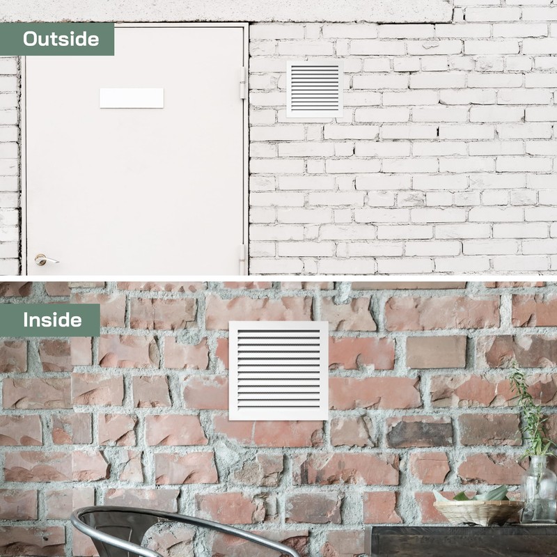 Vent Systems 12" x 12" Inch White Square Register Vent