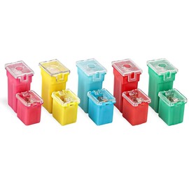 Snblzhef 20PCS Car Fuses Assortment Kit, Tall/Standard and Low Profile Box Shaped Fuses for Pickup Trucks, Cars, RVs, and SUVs