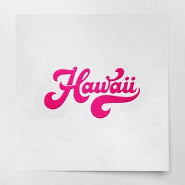 ANGDEST CLUB Decal Stickers of Vintage Hawaii (Pink) Premium Waterproof Vinyl Decal Stickers for Laptop Phone Accessory Helmet Car Window Mug Tuber Cup Door Wall Decoration ANDSKUS594311PI070722