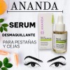 Serum Desmaquillante Pestañas Cejas Fortalecedor 30ml Ananda