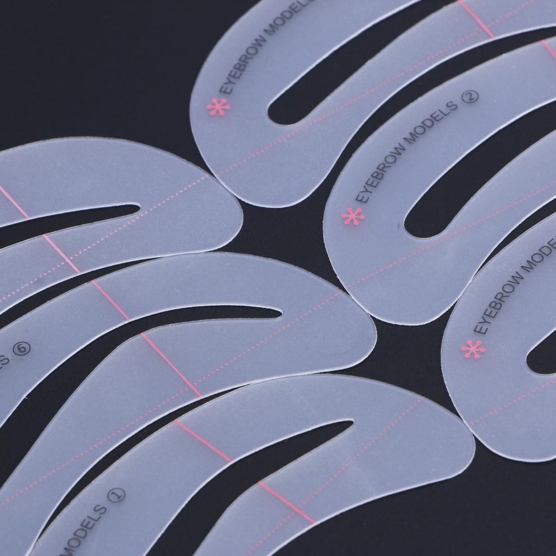 minkissy 6pcs Mold Kit Eyebrow Template Eyebrow Stencil Kit Eyebrow