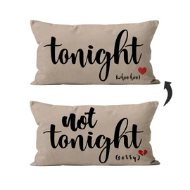 Mancheng-zi Bridal Gift,12x20 Pillow Cover,Bridal Shower Gifts,Funny Couples Reversible Linen Pillow Cover, Bachelorette Party Gifts,Bridal Gifts for Bride,Wedding Gifts for Bride(Light Brown)