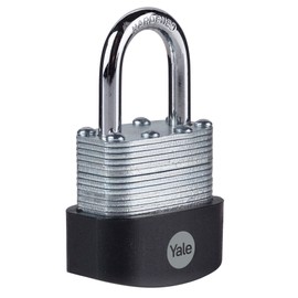 YALE Y125B/40/122/3-3 Pack of Laminated Steel Padlocks (40mm) - Outdoor Hardened Steel Shackle Locks for Shed, Gate, Chain - Keyed Alike - HIGH Security - Multipack