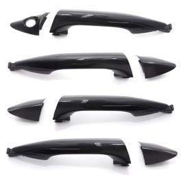 8Pcs Front Rear Left Right Exterior Door Handle Set Primed Black for Hyundai Elantra 2011 2015