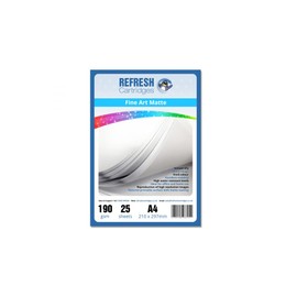 Refresh Cartridges Fine Art Textured Matte A4 Inkjet Photo Paper 190gsm - 25 Sheets