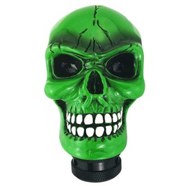Abfer Skull Shift Knob Car Gear Shifer Knobs Unique Stick Shifting Handle Replacement for Most Automatic Manual Vehicles, Green