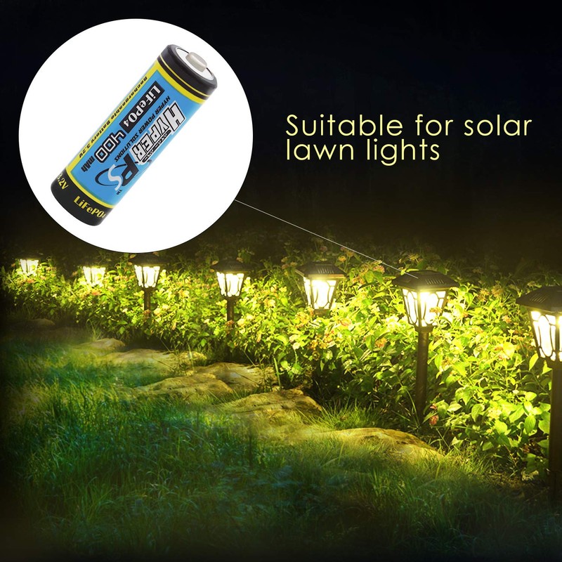 HyperPS (2-Pack) 3.2V LiFePo4 14430 (14 x 43mm) 400mAh Rechargeable