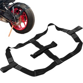 Spanngurte Motorrad Transportsicherung Universal Spanngurt für Motorrad Zubehör Zurrgurte Spanngurte Autotransport Zurrschlaufen Verzurrsystem für Hinterrad Abspanngurt Tie down Strap (Schwarz)